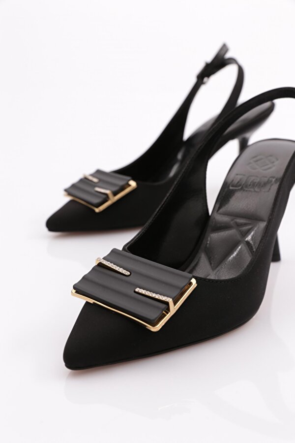 4149 Kadin Kare Tokali Topuklu Ayakkabi