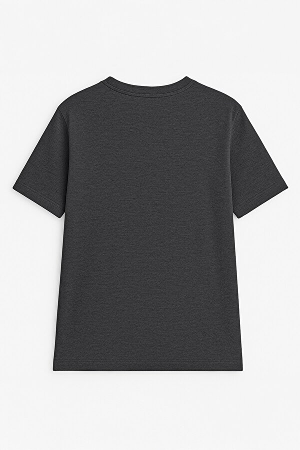 Erkek %100 Pamuk Bisiklet Yaka Motor Baskılı T-shirt