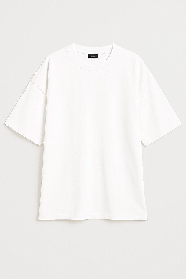 Erkek Bisiklet Yaka Oversize %100 Pamuk T-Shirt