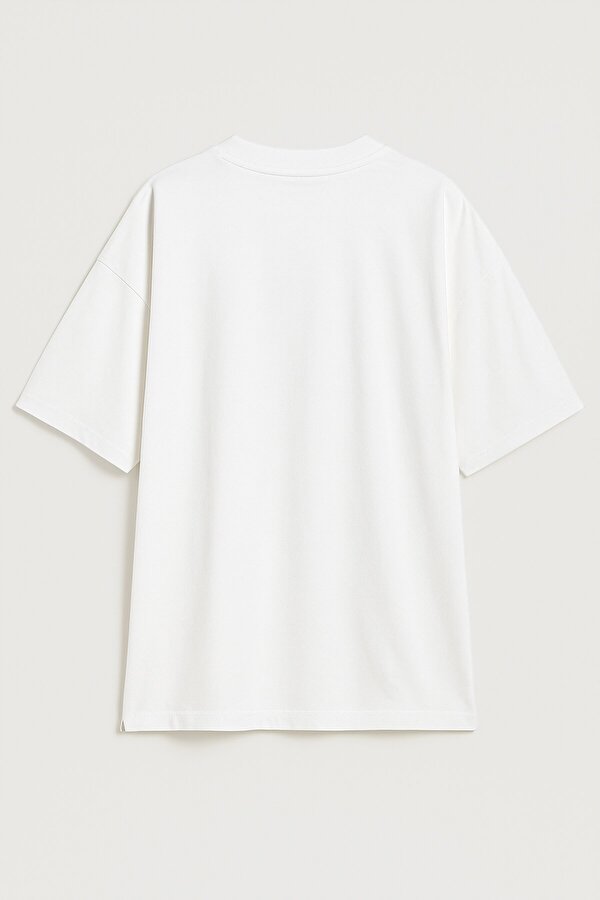 Erkek Bisiklet Yaka Oversize %100 Pamuk T-Shirt