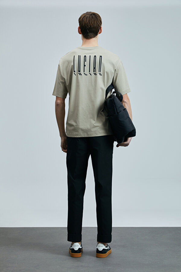 Erkek Helıx Modern Grafik T-Shirt 111020245 Bej