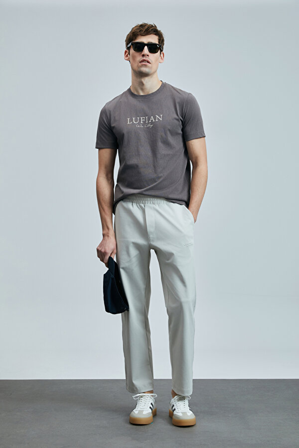 Erkek Love Modern Grafik T-Shirt 111020238 Vizon