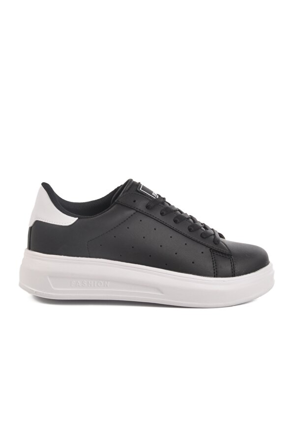 Aspor Siyah Beyaz Bağcıklı Kadın Sneaker