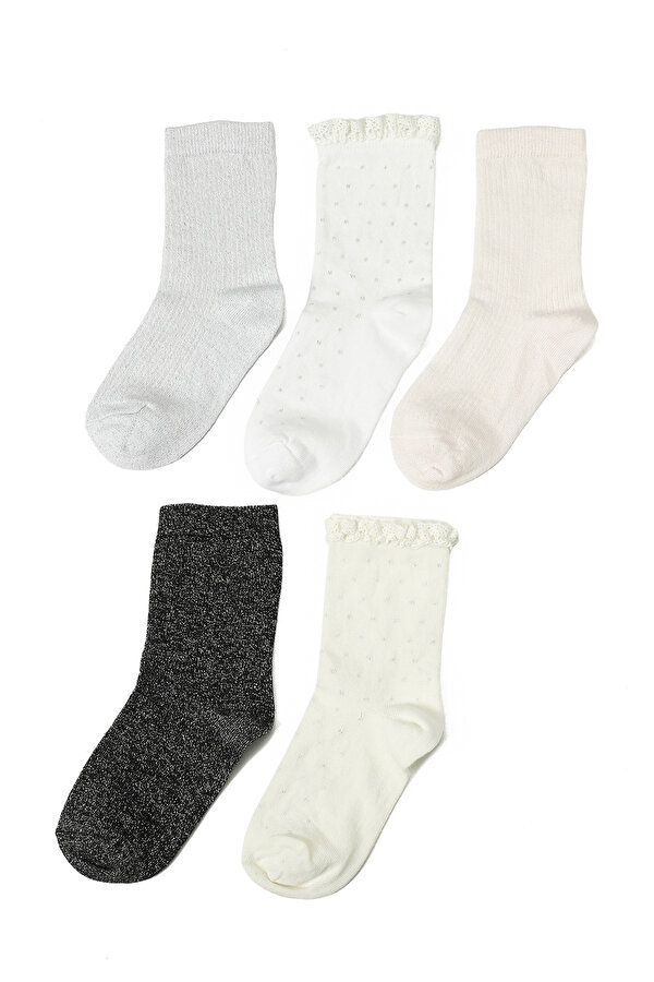 EKRU 5 LI SKT-G 5PR Ekru Kız Çocuk Soket Çorap