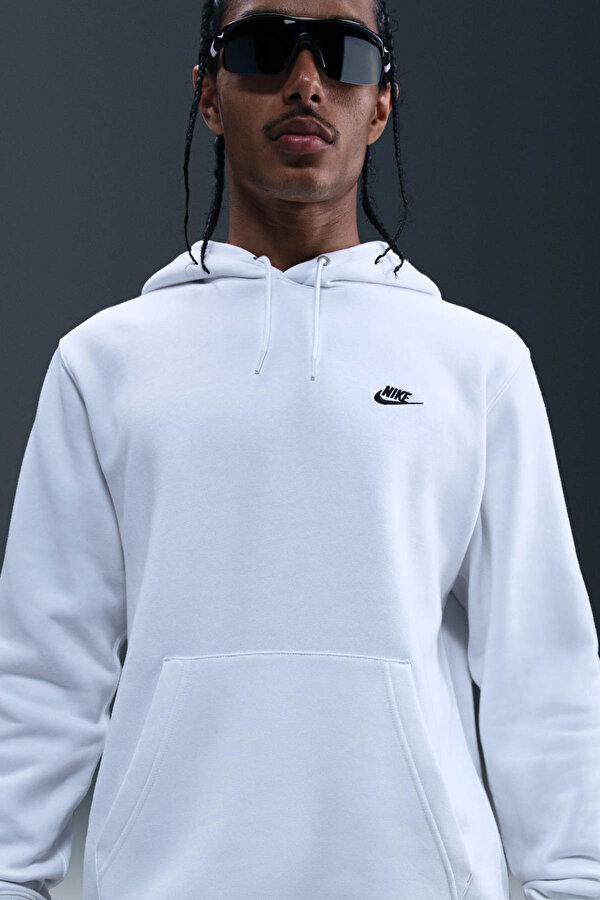M NK CLUB BB PO HOODIE Beyaz Erkek Sweatshirt