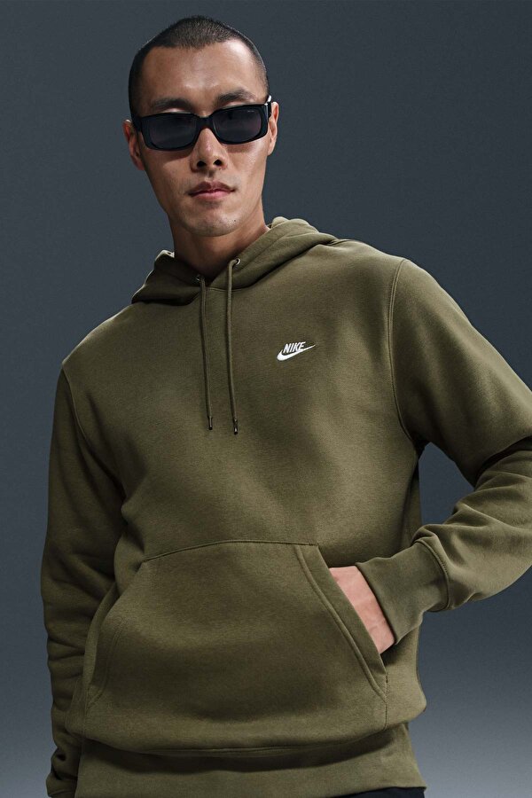 M NK CLUB BB PO HOODIE Haki Erkek Sweatshirt