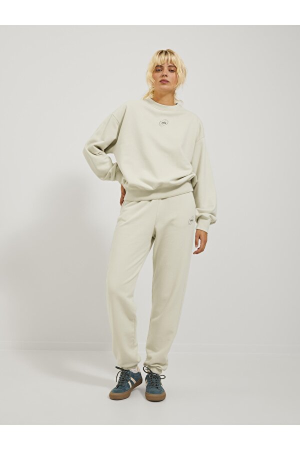 Jack Jones Jxjada Soft Rlx Hw Pants Swt Sn Kadin Beyaz Eşofman Altı 12244364-01