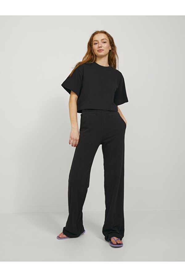 Jack Jones Jxalfa Reg Wıde Hw Every Pants Swt Sn Kadin Siyah Eşofman Altı 12226250-02