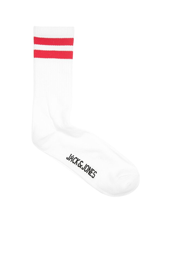 Jack Jones Eli Tennis Sock Sn Erkek Beyaz- Kırmızı Çorap 12228604-25