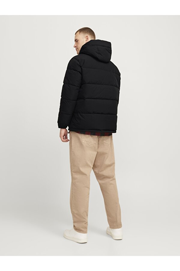 Jack Jones Jjeotto Puffer Jacket Sn Pls Erkek Siyah Büyük Beden Mont 12263996-02