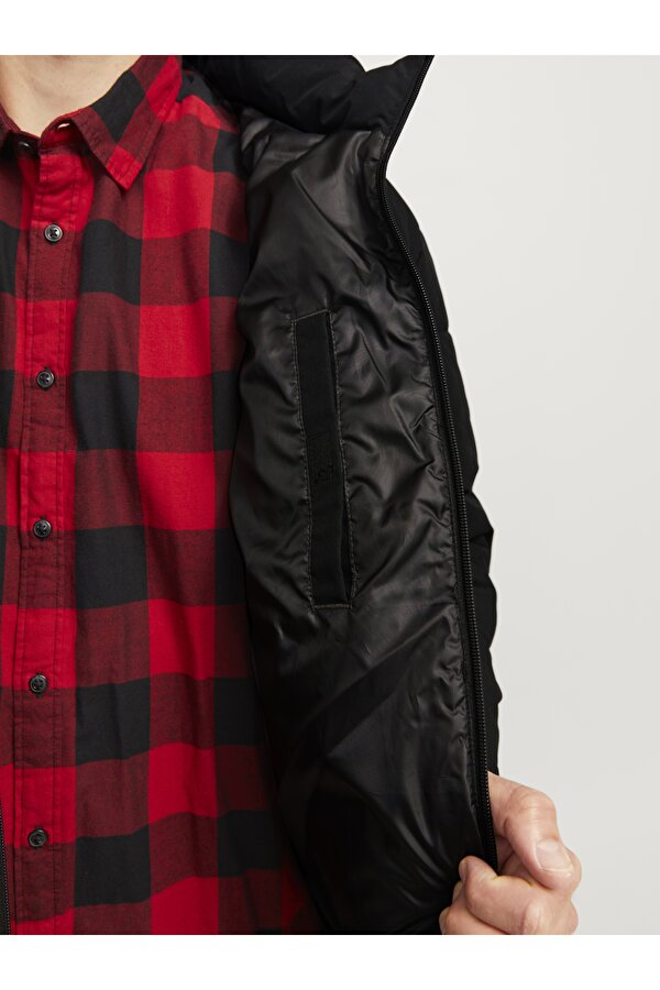 Jack Jones Jjeotto Puffer Jacket Sn Pls Erkek Siyah Büyük Beden Mont 12263996-02