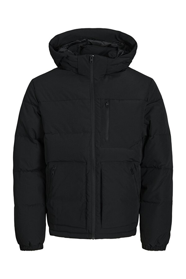 Jack Jones Jjeotto Puffer Jacket Sn Pls Erkek Siyah Büyük Beden Mont 12263996-02