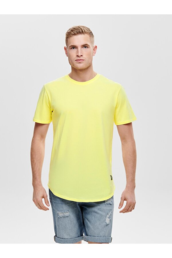 Only & Sons Smatt Longy Ss Tee Noos Erkek Sarı Tshirt 22002973-22