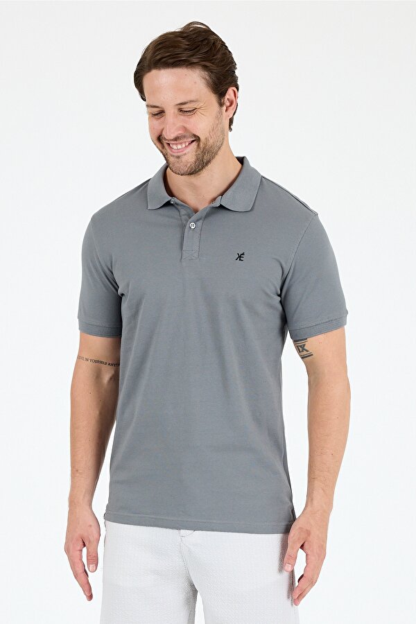 Regular Fit Pamuk Polo Yaka Kısa Kollu Pike Erkek Tişört 0002
