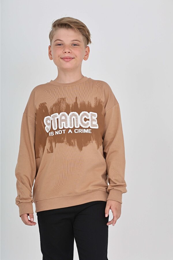 Toontoy Erkek Çocuk Stance Baskılı Sweatshirt