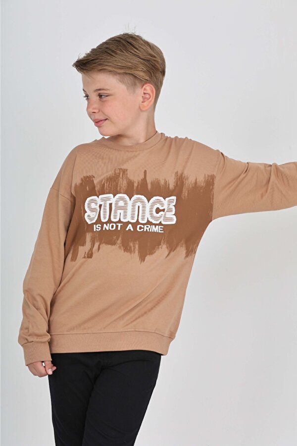 Toontoy Erkek Çocuk Stance Baskılı Sweatshirt