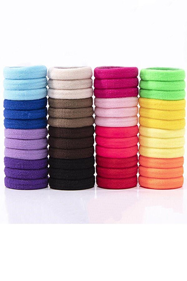 24’Lü Kadın Renkli Saç Lastik Toka Seti