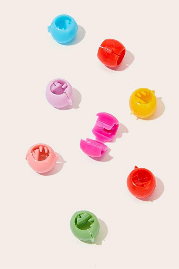 Kadın 20 Li Rainbow Saç Örgü Boncuğu