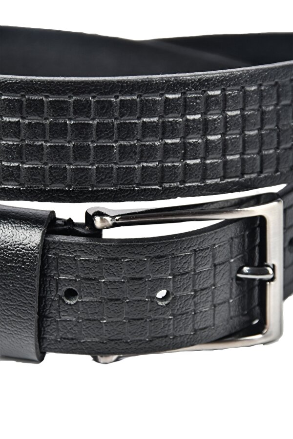 DeepSEA Erkek Siyah Hakiki Deri 3,5 cm Klasik Kemer Orjinal Deri Kemer 2502649