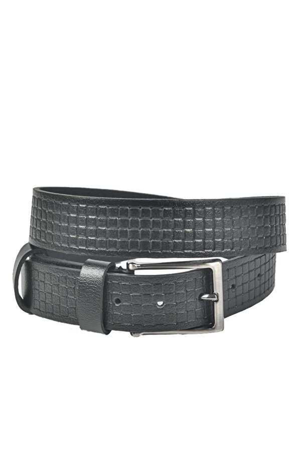 DeepSEA Erkek Siyah Hakiki Deri 3,5 cm Klasik Kemer Orjinal Deri Kemer 2502649