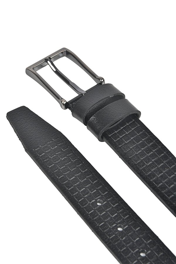 DeepSEA Erkek Siyah Hakiki Deri 3,5 cm Klasik Kemer Orjinal Deri Kemer 2502649