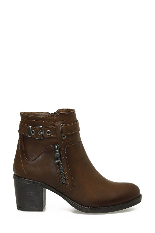 24K-1031 5PR Taba Kadın Topuklu Bot