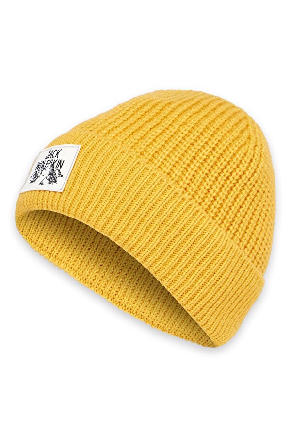 A61610 Badge Beanie Bere Sarı Unisex Bere