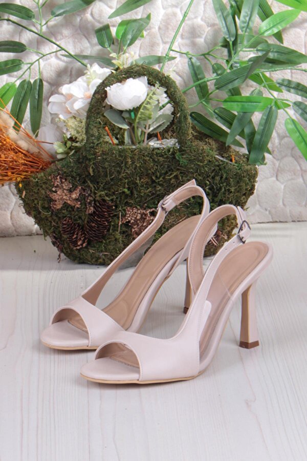 1428 Arena Cilt Şık Zarif Tek Bant İnçe Topuklu Kadın Ayakkabı