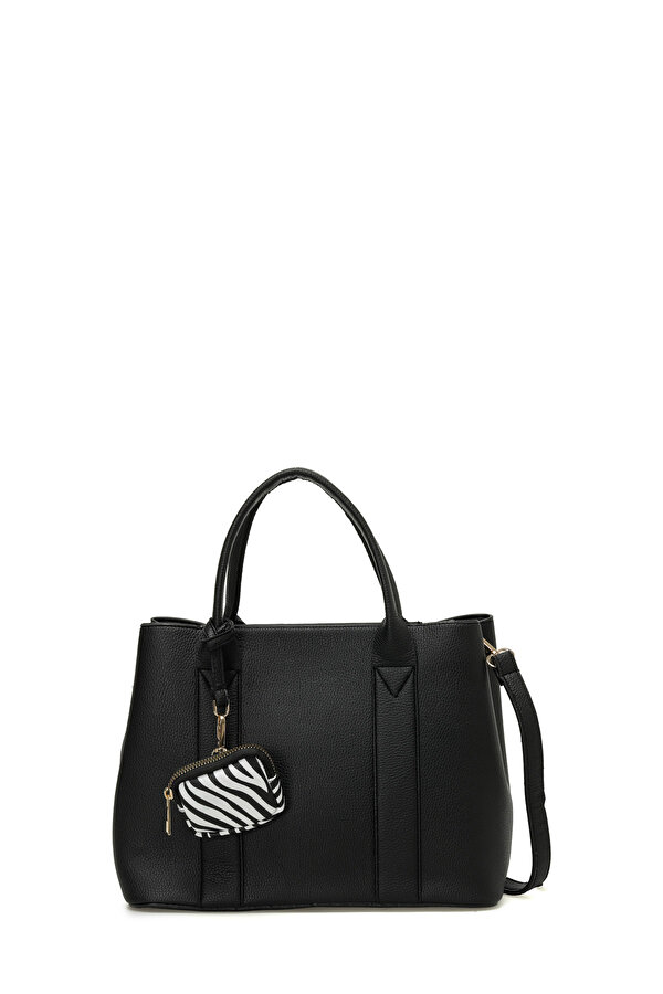 NTRL BZKLU KL 5PR Siyah Kadın Kol Çantası