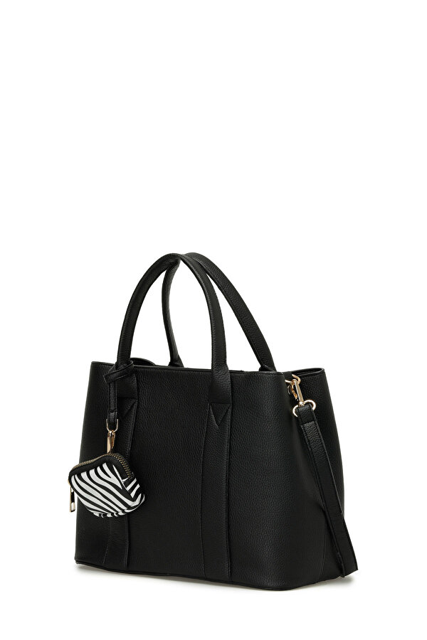 NTRL BZKLU KL 5PR Siyah Kadın Kol Çantası