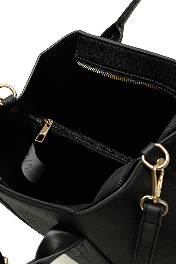 NTRL BZKLU KL 5PR Siyah Kadın Kol Çantası