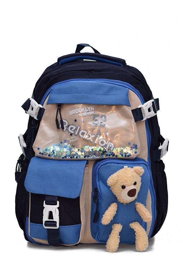 Ortopedik Lüks Kumaş Çok Gözlü Çocuk İlkokul Sırt Çantası 1461