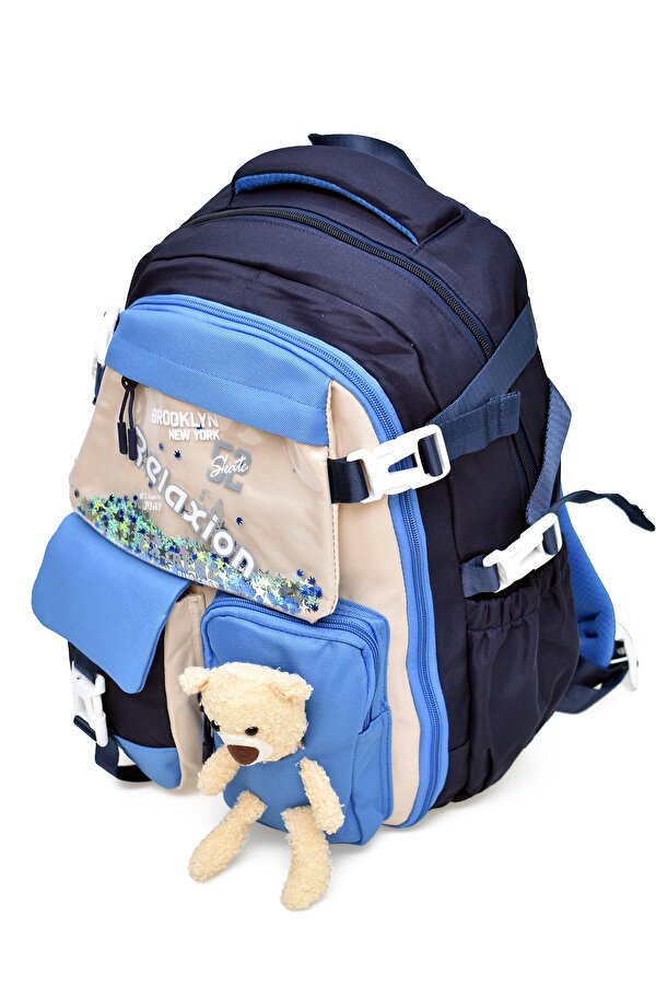 Ortopedik Lüks Kumaş Çok Gözlü Çocuk İlkokul Sırt Çantası 1461