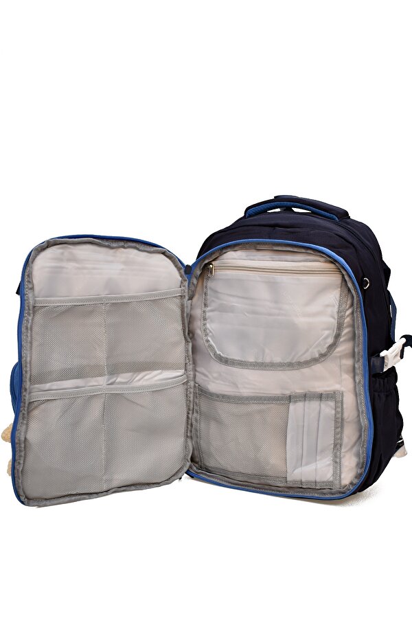 Ortopedik Lüks Kumaş Çok Gözlü Çocuk İlkokul Sırt Çantası 1461