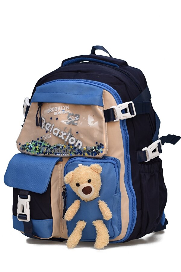 Ortopedik Lüks Kumaş Çok Gözlü Çocuk İlkokul Sırt Çantası 1461