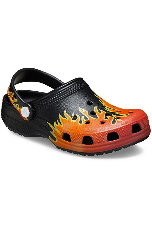 211214 Classic Flames Clog T Siyah-Kırmızı Çocuk Terlik