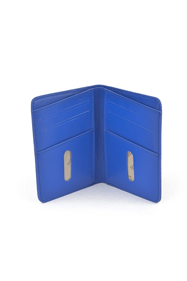 Unisex Hakiki Deri Kartlık 1539852Z02 Saks Mavi