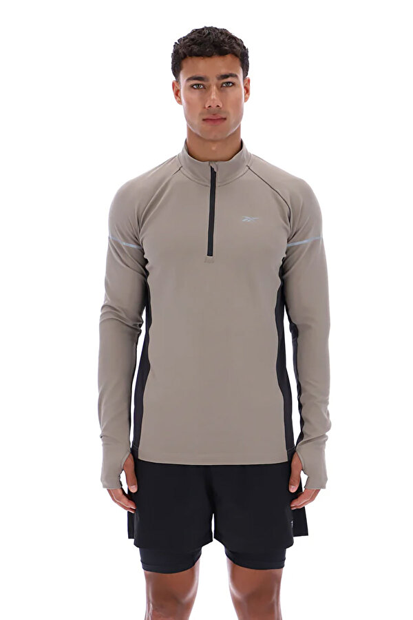 Clothing Reebok All Distance Ls Run Top Бежевый 011