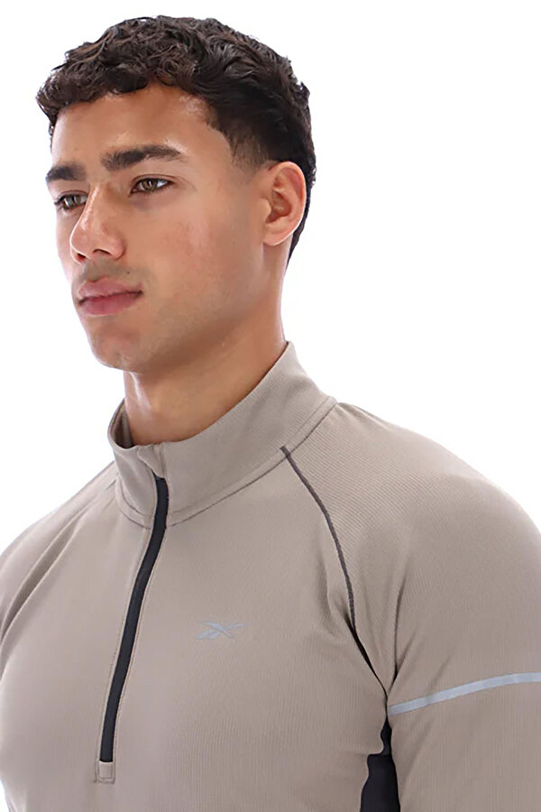 Clothing Reebok All Distance Ls Run Top Бежевый 011