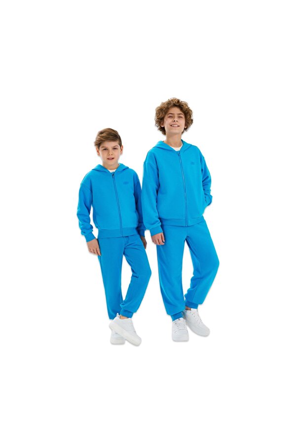 Sk232066 B Lw Fleece Jogger Sweatpant Mavi Erkek Çocuk Eşofman Altı