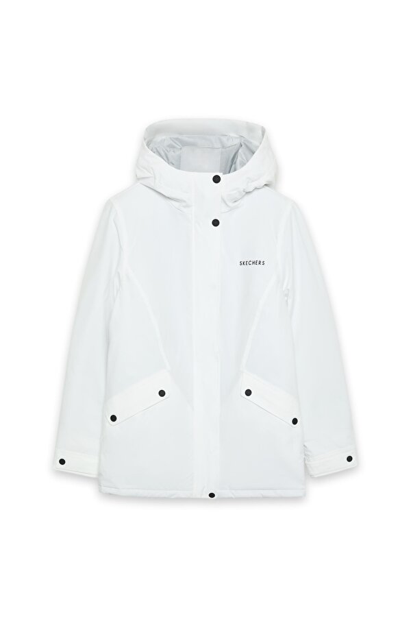 S242041 W Outerwear Padded Jacket Beyaz Kadın Mont