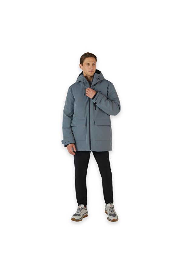 S242049 M Outerwear Coated Jacket Mont Antrasit Erkek Mont