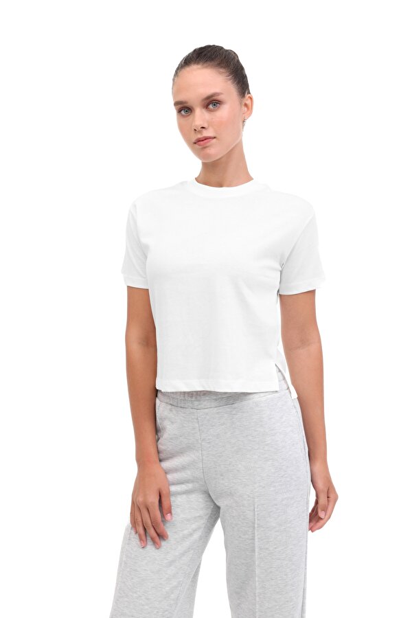 WB 11ASYA-T 5PR Ekru Kadın Kısa Kol T-Shirt