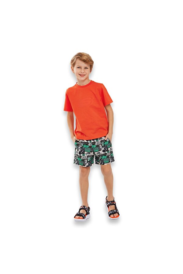 Sk241104 Swimwear B 5 Inch Swim Turkuaz Erkek Çocuk Şort