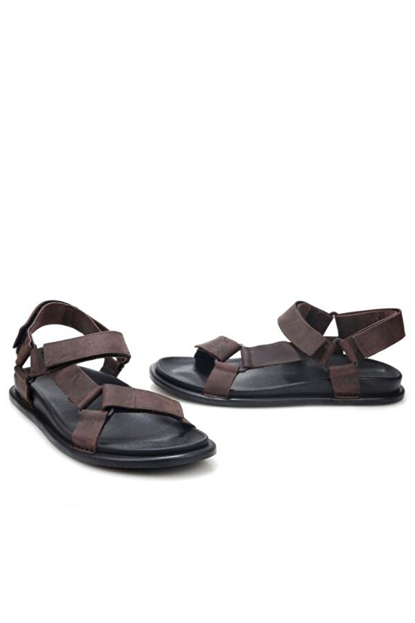 Pisagor Ps-33770 Erkek Ortopedik Deri Sandalet