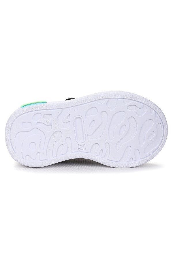 Tinsa Günlük Cırtlı Işıklı Erkek Bebek Spor Ayakkabı Siyah - Beyaz