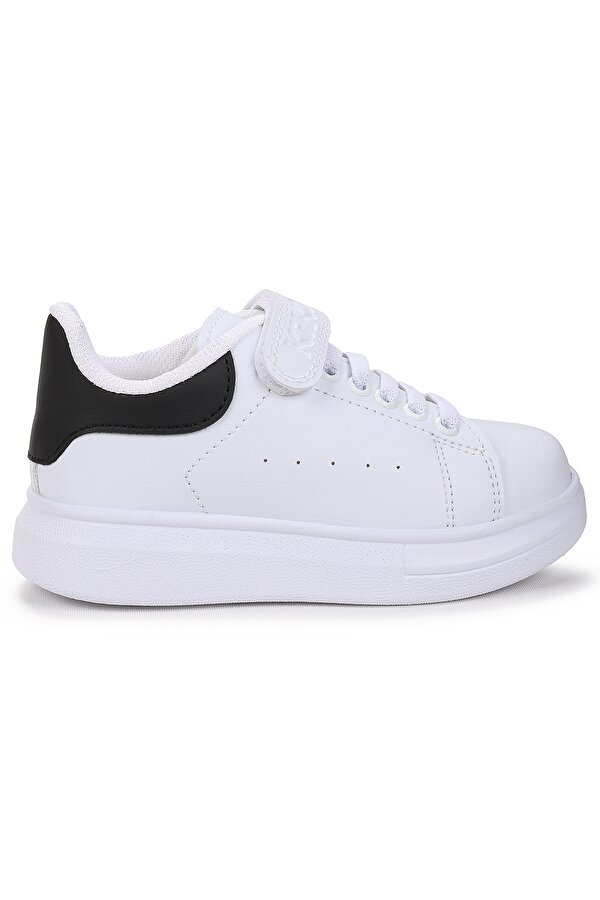 Tinsa Günlük Cırtlı Erkek Çocuk Spor Ayakkabı Beyaz - Siyah