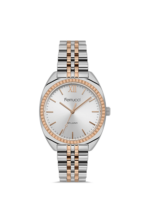 FER.03450M.06 Çelik Kordon Kadın Kol Saati