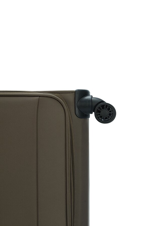 4200 ORTA BOY Ultra Light Hafif Lüx Kumaş Tekerlekli Valiz KAHVERENGİ