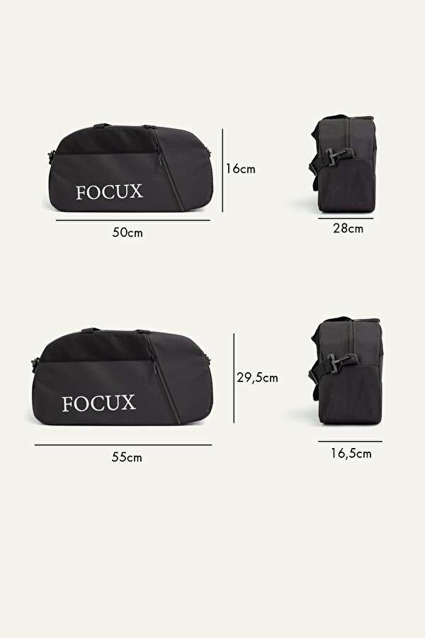 Nil-2 li Büyük Boy+Orta Boy Seyahat SporTatil GYM Valizi El Valiz SİYAH